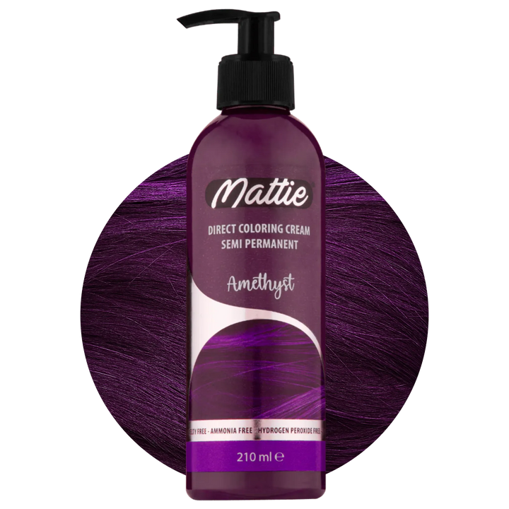 Mattie Amethyst - Vegan Semi-Permanent Direct Dye Hair Color Cream 210 ml