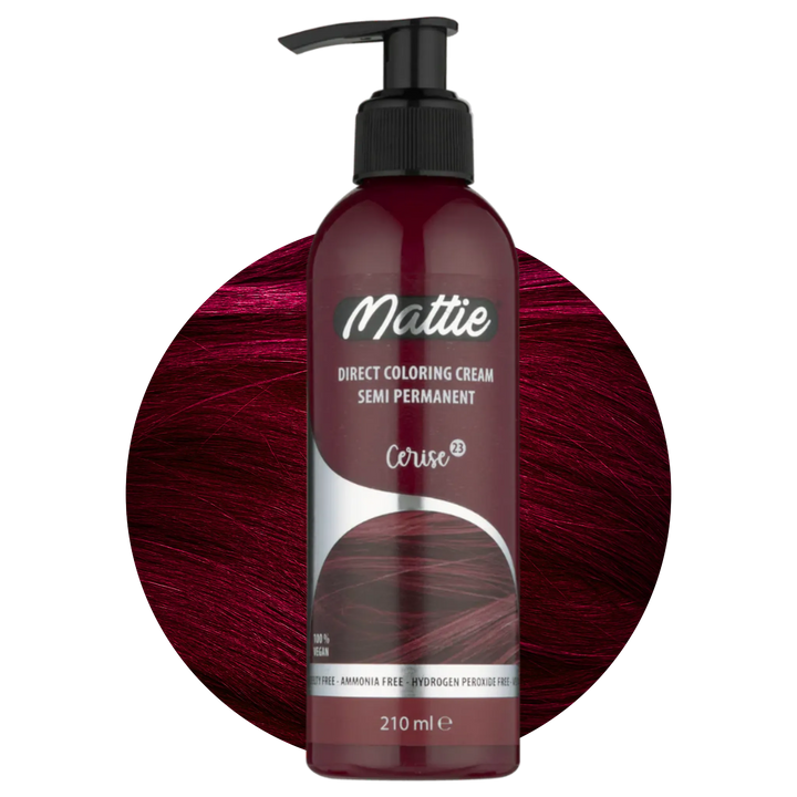 Mattie Cerise - Vegane Halbpermanente Direktziehende Coloration Haarfarbencreme 210 ml