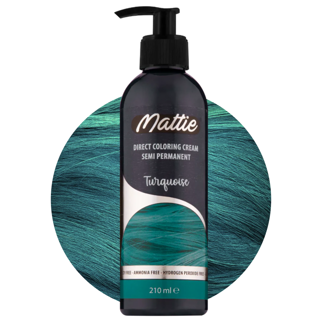 Mattie Turquoise - Vegane Semi-permanente Direktziehende Coloration Haarfarbencreme 210 ml
