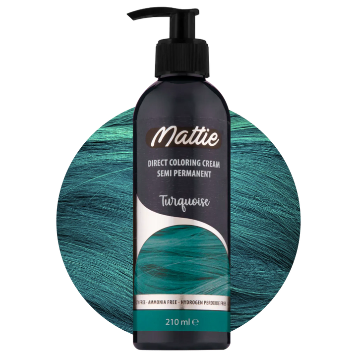 Mattie Turquoise - Vegane Semi-permanente Direktziehende Coloration Haarfarbencreme 210 ml