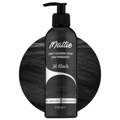 Mattie Jet Black - Direkte Vegane Farbcreme Semi-Permanent 210ml