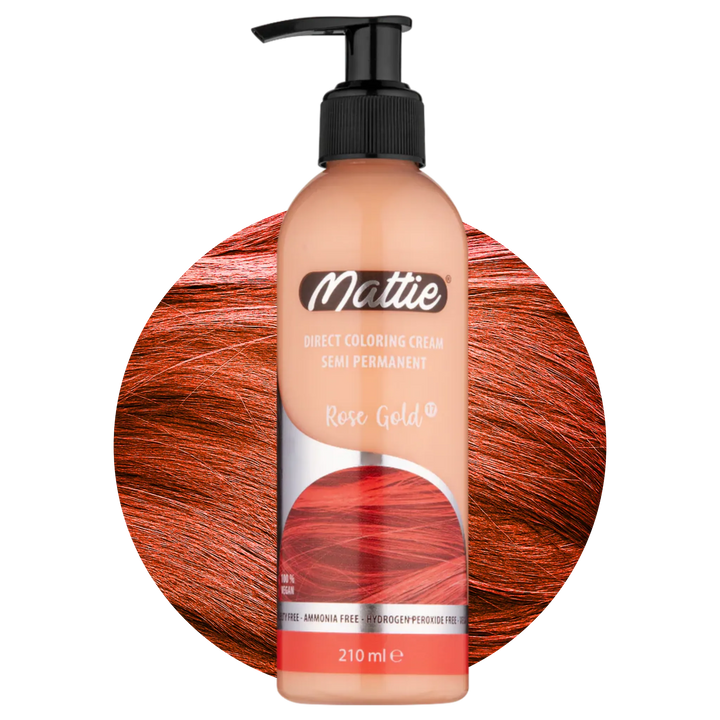 Mattie Rose Gold - Vegan Semi-permanente Direktziehende Coloration Haarfarbencreme 210 ml