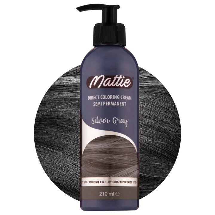 Mattie Silver Gray - Direkte Vegane Farbcreme Semi-Permanent 210ml