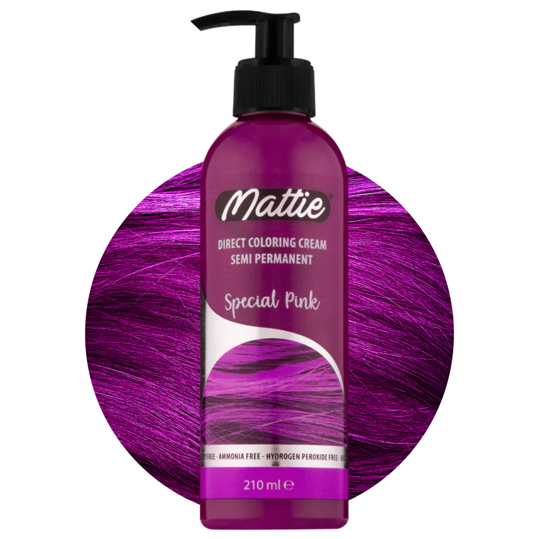 Mattie Special Pink - Vegan Semi-permanente Direktziehende Coloration Haarfarbencreme 210 ml