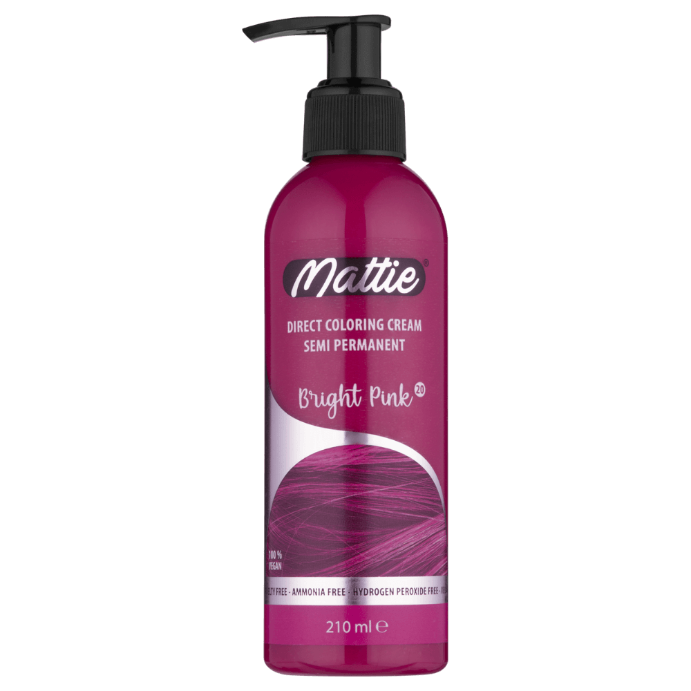 Mattie Bright Pink - Vegane Semi-permanente Direktziehende Coloration Haarfarbencreme 210 ml
