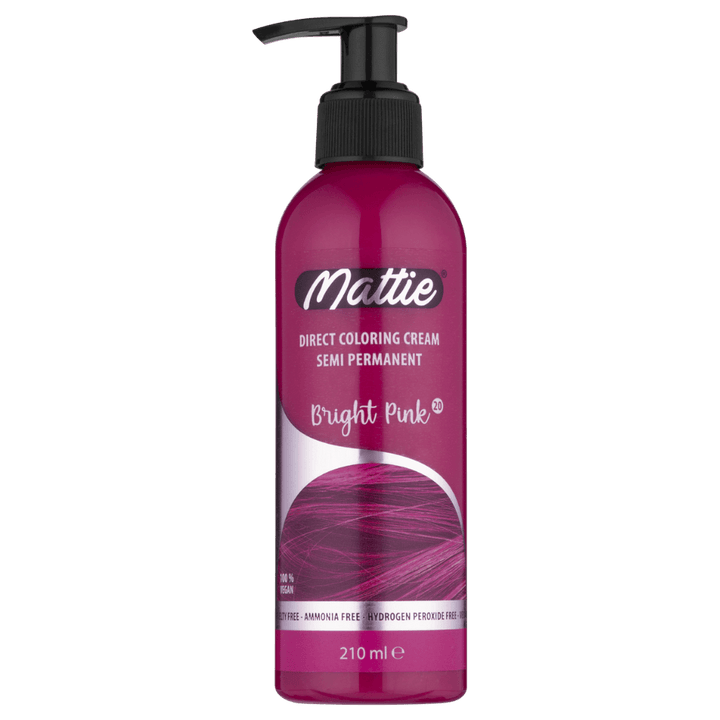 Mattie Bright Pink - Vegane Semi-permanente Direktziehende Coloration Haarfarbencreme 210 ml