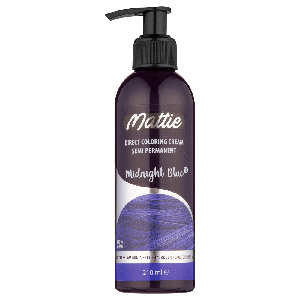 Mattie Midnight Blue - Vegane Semi-permanente Direktziehende Coloration Haarfarbencreme 210 ml