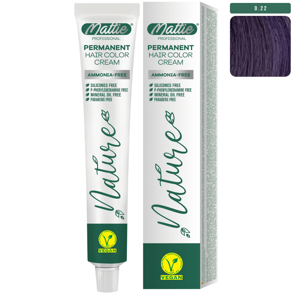 Mattie Professional Nature (0.22) Midnight Violet - Vegane Permanent Farbcreme 60ml