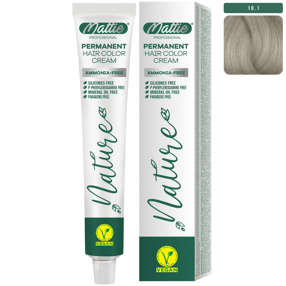 Mattie Professional Nature (10.1) Asch Platin - Vegan Permanente Haarfarbencreme 60ml