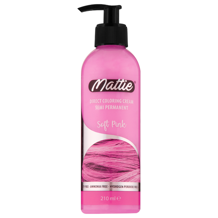 Mattie Soft Pink - Vegan Semi-permanente Direktziehende Coloration Haarfarbencreme 210 ml