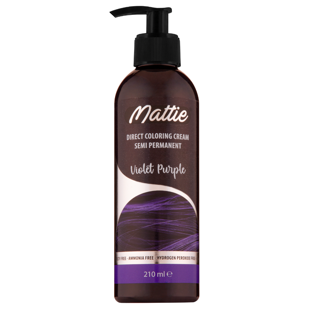 Mattie Violet Purple - Vegan Semi-Permanent Direct Dye Hair Color Cream 210 ml